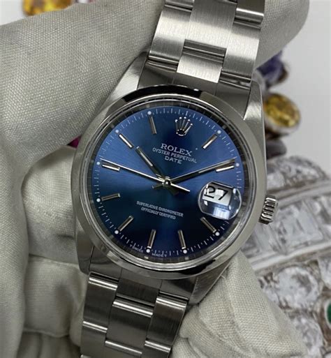 rolex oyster perpetual day date 15200|Rolex 15200 blue dial.